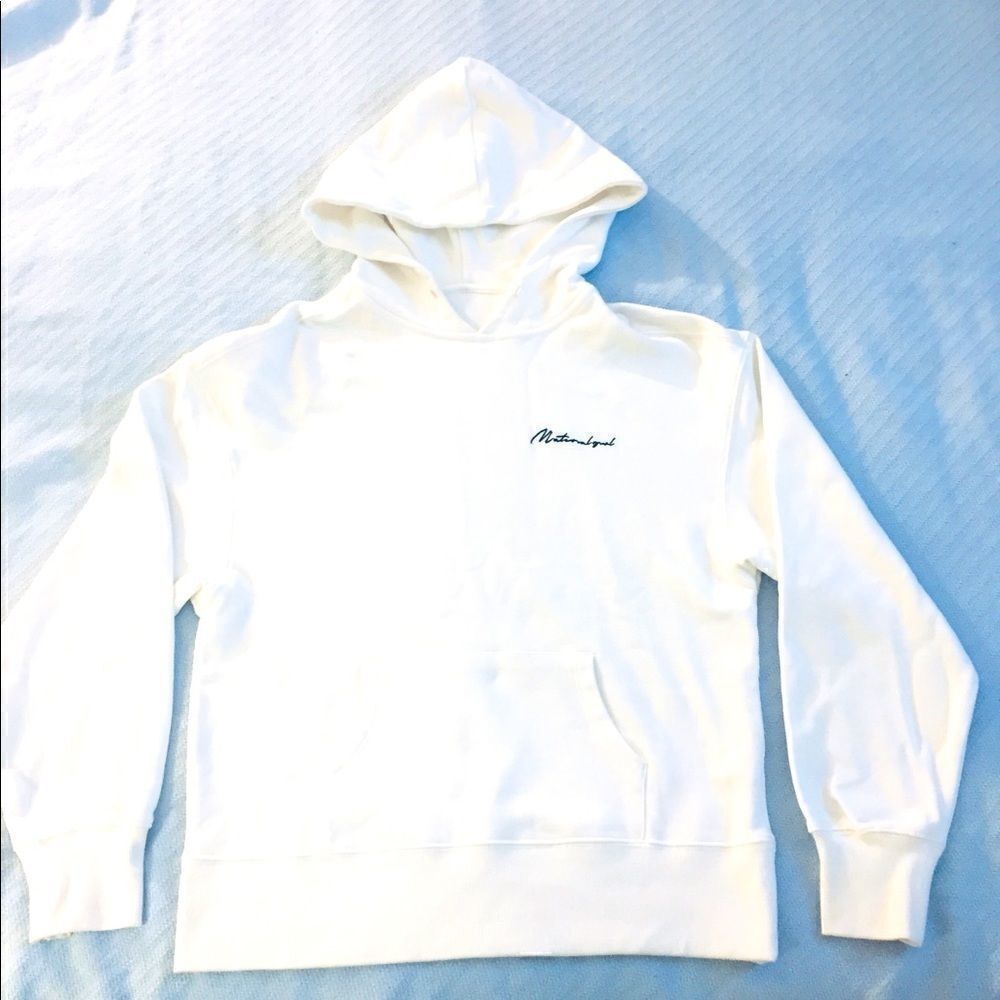 Material girl sweatshirt/hoodie Coca Cola graphic on back kangaroo pockets USED